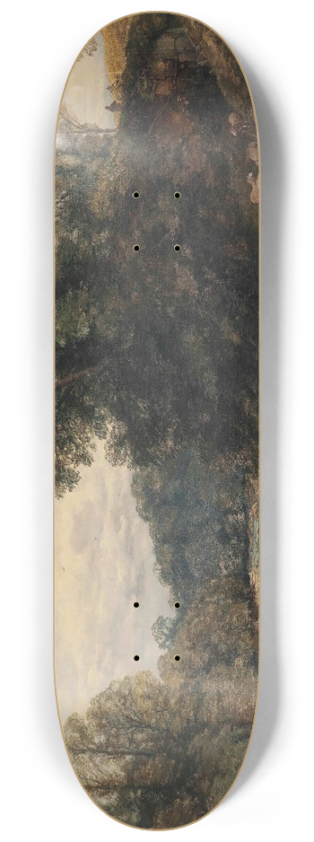 Thomas Sidney Cooper - Cattle And Sheep At The Rivers Edge 8.25 inch art skate deck