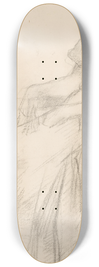 August Alleb - Portret en een vrouw zittend op een stoel 8.25 inch art skate deck