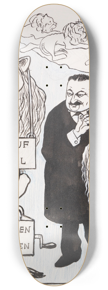 Thomas Theodor Heine - Blumenthal in der Lwengrube 8.25 inch art skate deck