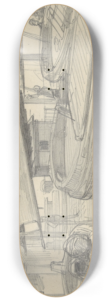 August Alleb - Schuiten in een sluis 8.25 inch art skate deck