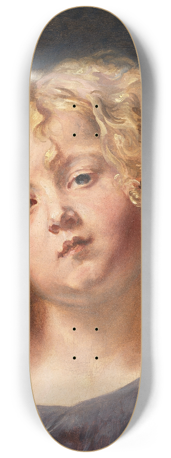 Thomas Willeboirts Bosschaert - Study of a Boys Head 8.25 inch art skate deck