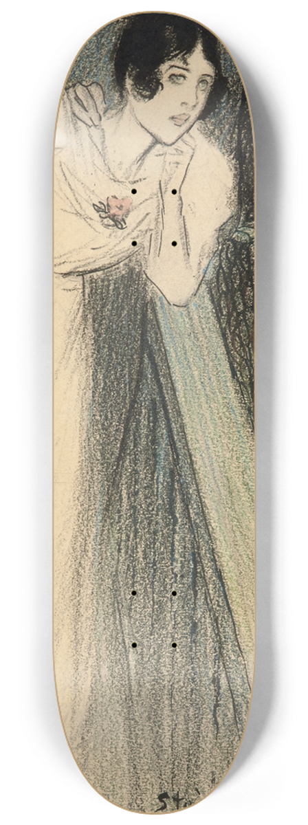 Thophile Alexandre Steinlen - Deux femmes en robe 8.25 inch art skate deck