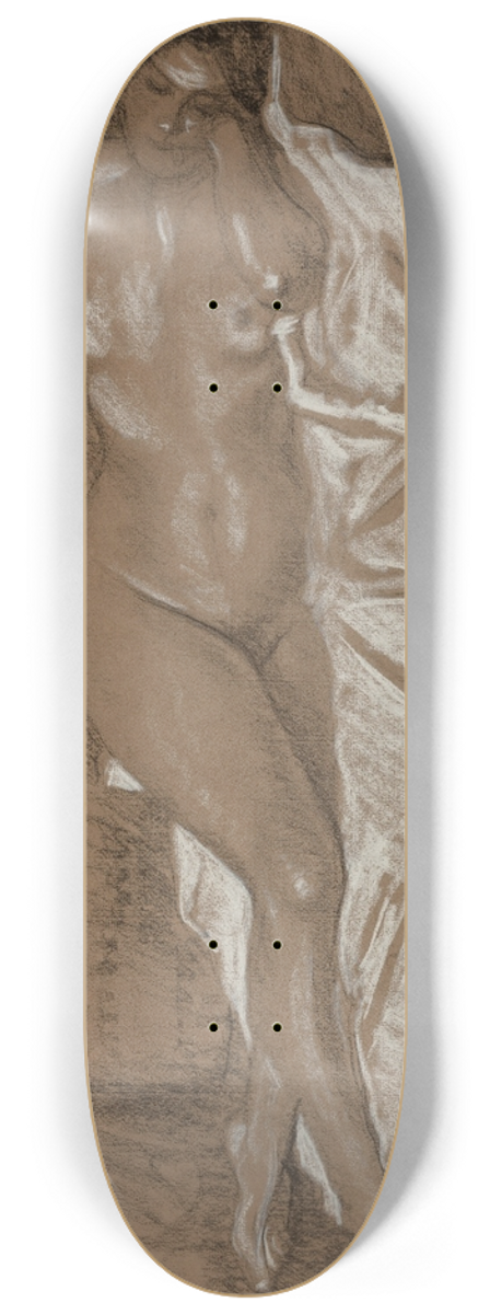 Thophile Alexandre Steinlen - Le repos du modle 8.25 inch art skate deck