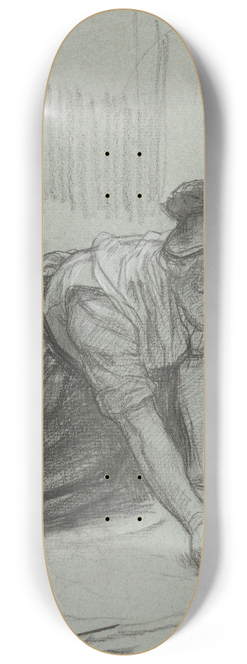 August Alleb - Vrouw op haar knien, bezig met schoonmaken 8.25 inch art skate deck