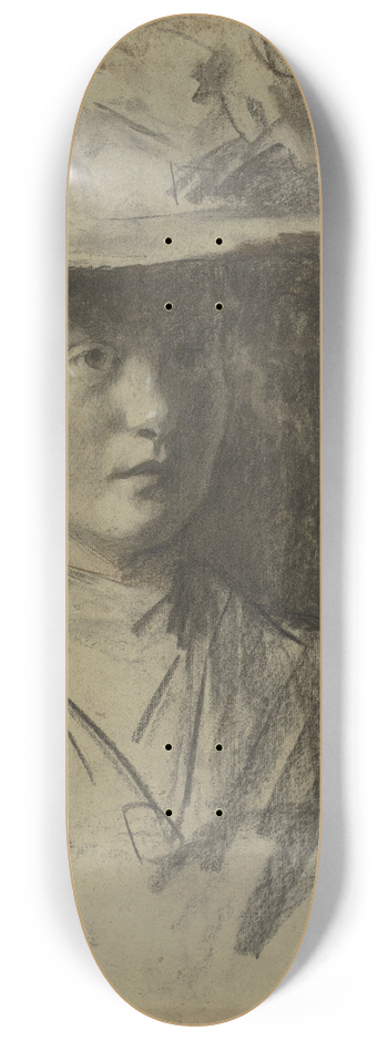 Thrse Schwartze - Woman with hat 8.25 inch art skate deck