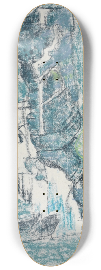 August Babberger - Das Scheerhorn im Schnee und der Griesstock 8.25 inch art skate deck