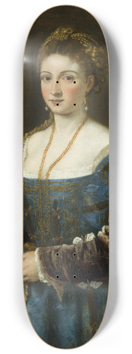Titian - Portrait of a Lady (La Bella) 8.25 inch art skate deck