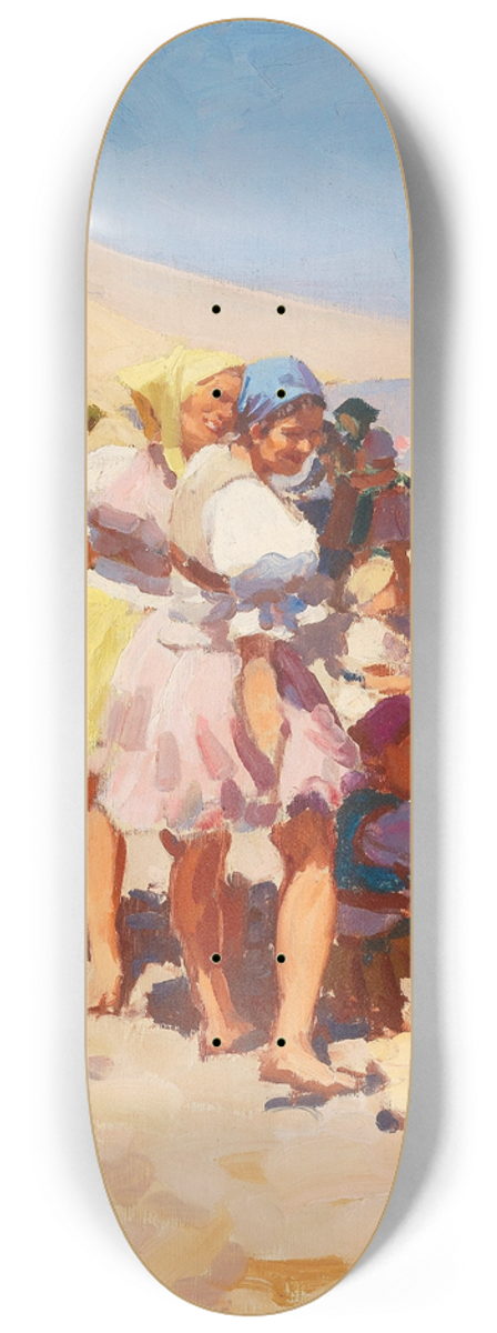 Tivadar Josef Mousson - Market Scene 8.25 inch art skate deck