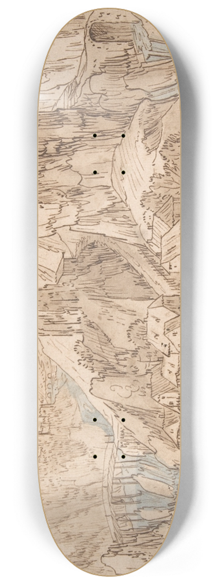 Tobias Verhaecht - Mountainous Landscape 8.25 inch art skate deck