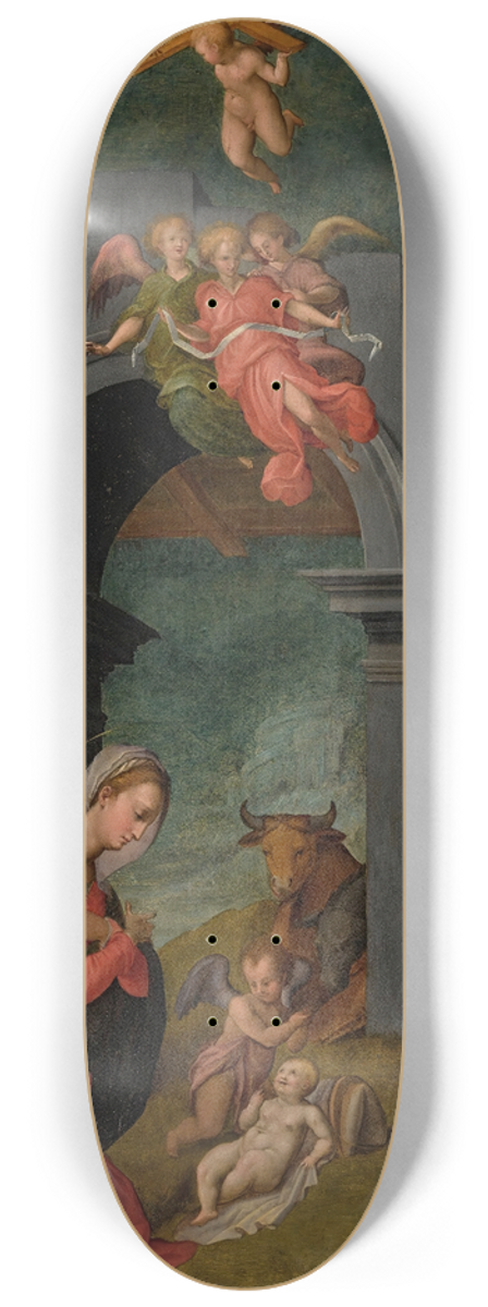 Tommaso d'Antonio Manzuoli - The Adoration Of The Shepherds 8.25 inch art skate deck