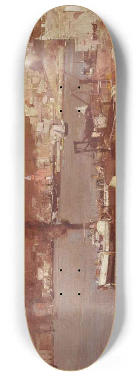 Tom Roberts - An autumn morning, Milsons Point, Sydney 8.25 inch art skate deck