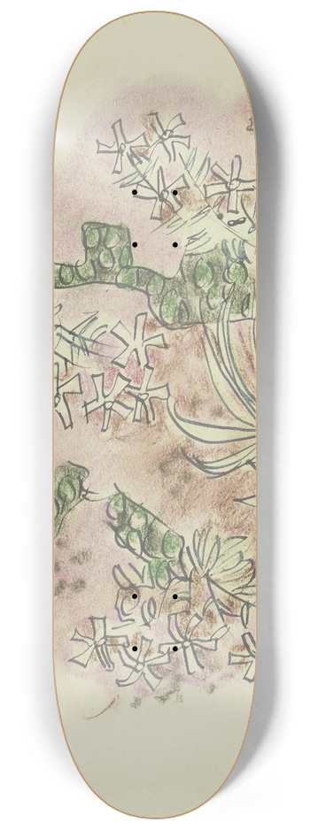 August Babberger - Study of plants 3 8.25 inch art skate deck