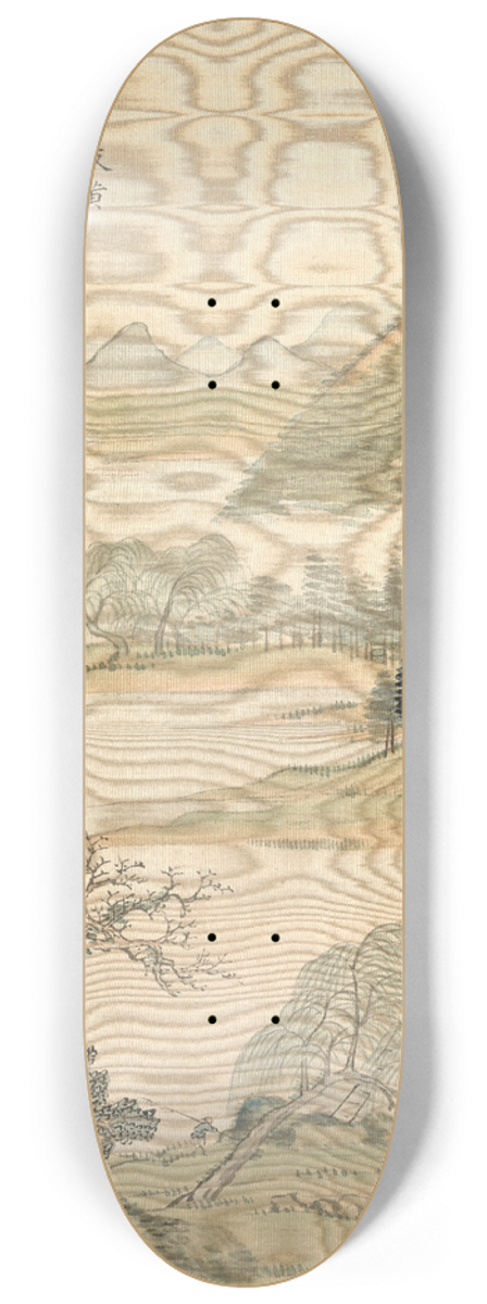 Tsubaki Chinzan - Willow Branches in Spring 8.25 inch art skate deck