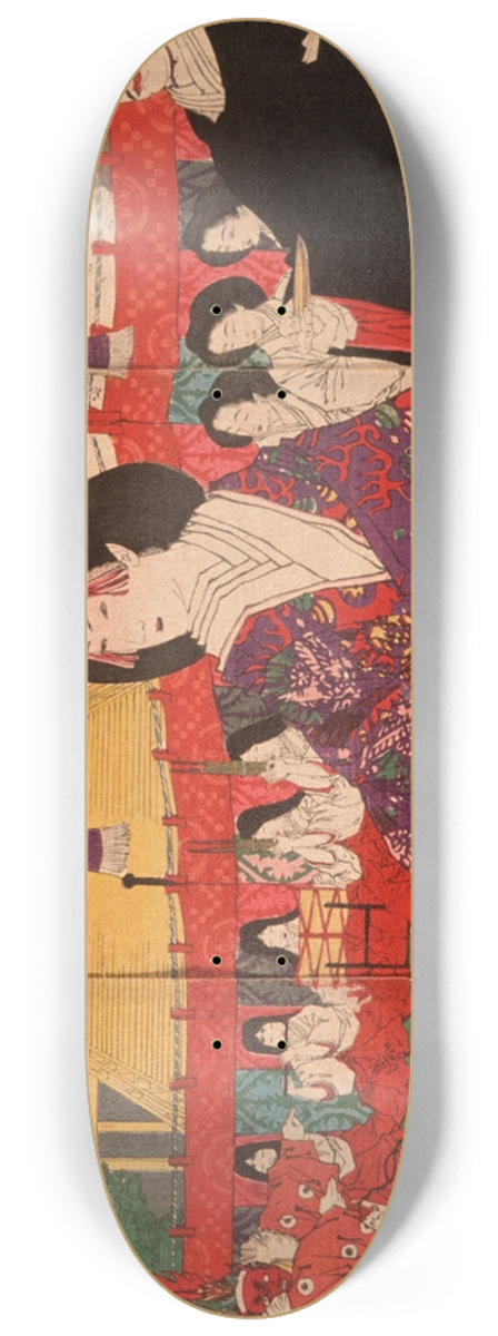 Tsukioka Yoshitoshi - A Bugaku Performance at the Imperial Palace during the Doll Festival 8.25 inch art skate deck