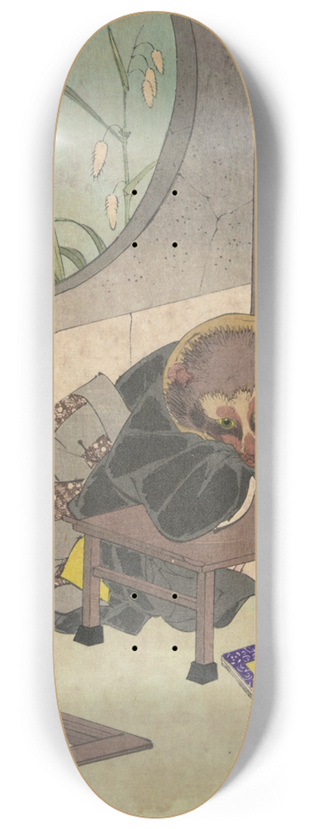 Tsukioka Yoshitoshi - Bunbuku chagama 8.25 inch art skate deck