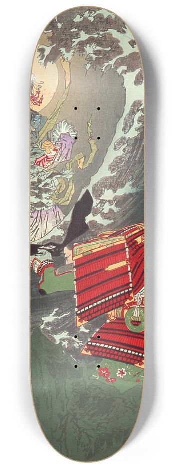 Tsukioka Yoshitoshi - Hj Tokimasa of Ttmi Praying to Benzaiten 8.25 inch art skate deck