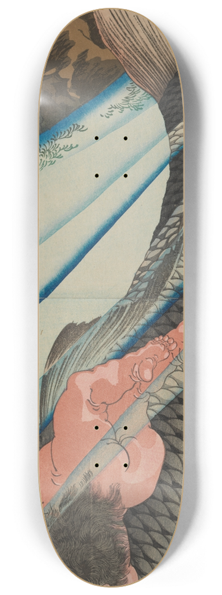Tsukioka Yoshitoshi - Kintar Seizes the Carp 8.25 inch art skate deck
