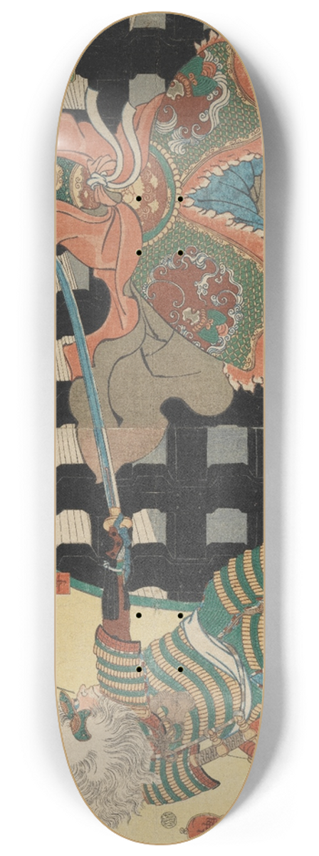 Tsukioka Yoshitoshi - Lord Mashiba Subjugates Korea 8.25 inch art skate deck