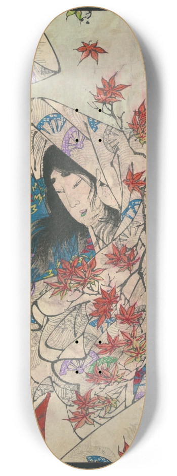 Tsukioka Yoshitoshi - Momijigari 8.25 inch art skate deck