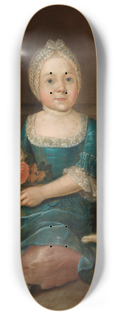 August Christian Hauck - Bildnis eines kleinen Mdchens 8.25 inch art skate deck