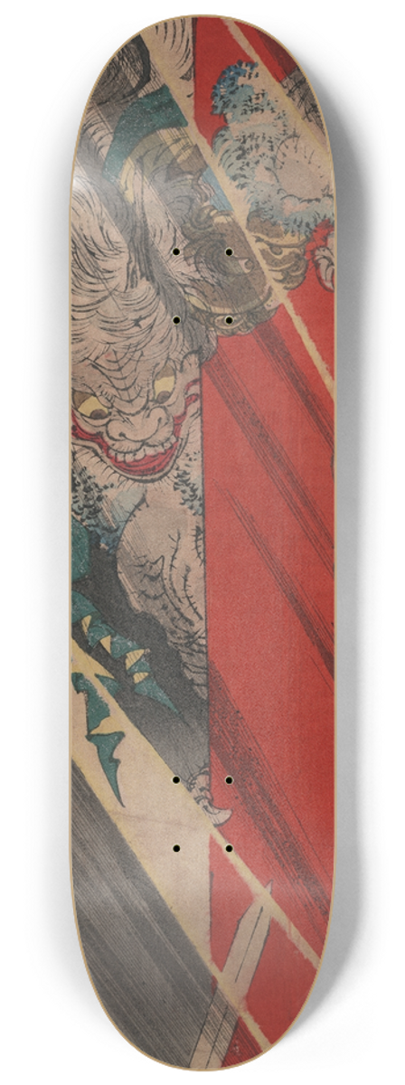 Tsukioka Yoshitoshi - Rajmon watanabe no tsuna oni ude kiru no zu 8.25 inch art skate deck