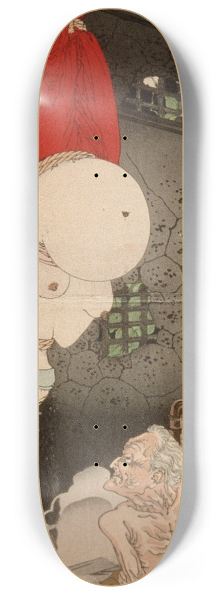 Tsukioka Yoshitoshi - The Lonely House on Adachi Moor in Northern Japan 8.25 inch art skate deck