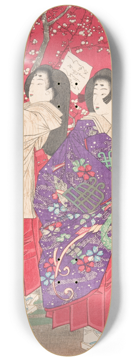 Tsukioka Yoshitoshi - Wood for the Plum Tree 8.25 inch art skate deck