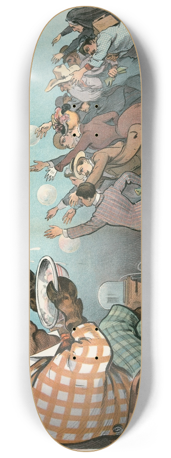 Udo Keppler - Wall Street bubbles;  Always the same 8.25 inch art skate deck