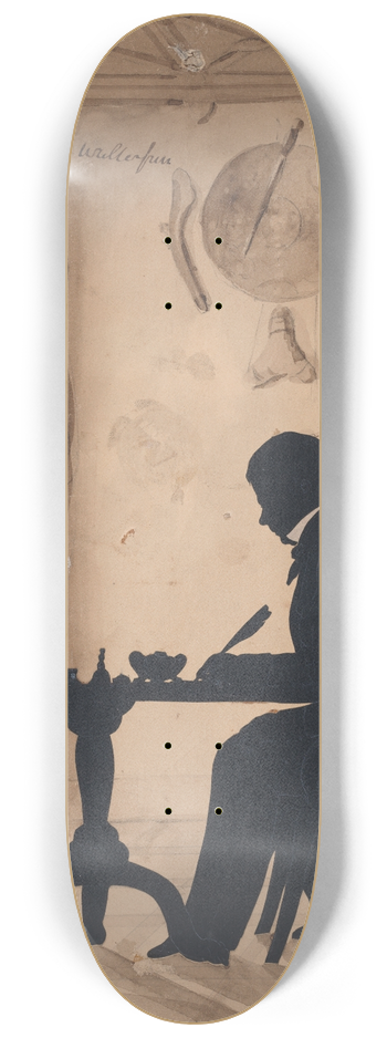 Auguste Edouart - Sir Walter Scott 8.25 inch art skate deck