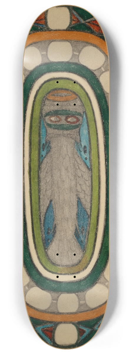 Adolf Wlfli - Denkmal und Waappen des Riesen=Stadt=Theils, Tller=Ring, in der Riesen=Stadt, Granada 8.25 inch art skate deck