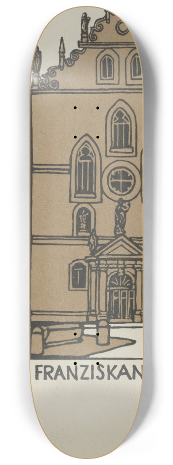 Urban Janke - Wien; Die Franziskanerkirche 8.25 inch art skate deck