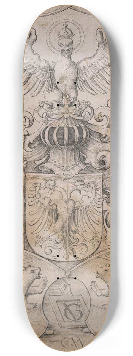 Urs Graf - Model for Stained Glass 8.25 inch art skate deck