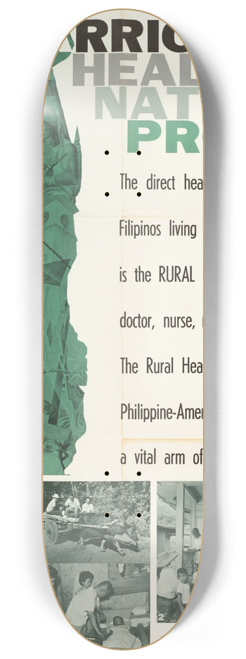 U.S. Information Agency - Barrio Helat and National Progress 8.25 inch art skate deck