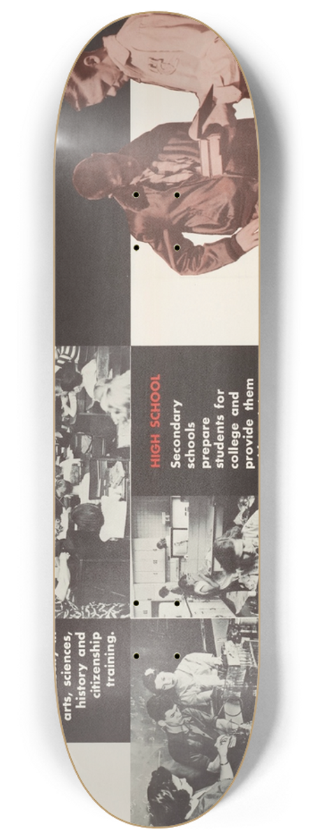U.S. Information Agency - Education for Freedom No. 18 poster 8.25 inch art skate deck