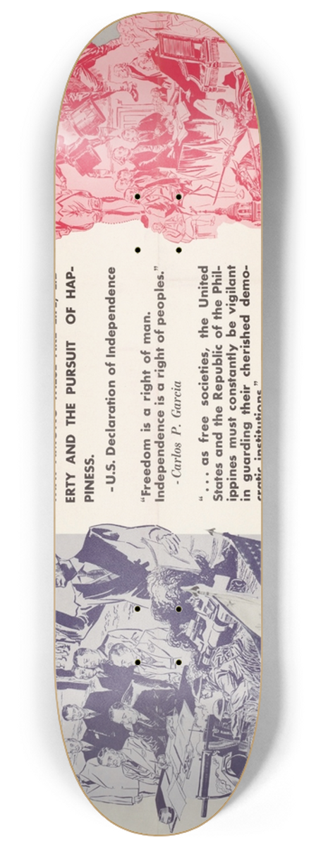 U.S. Information Agency - July 4th Poster  Manila Poster No. 10 8.25 inch art skate deck