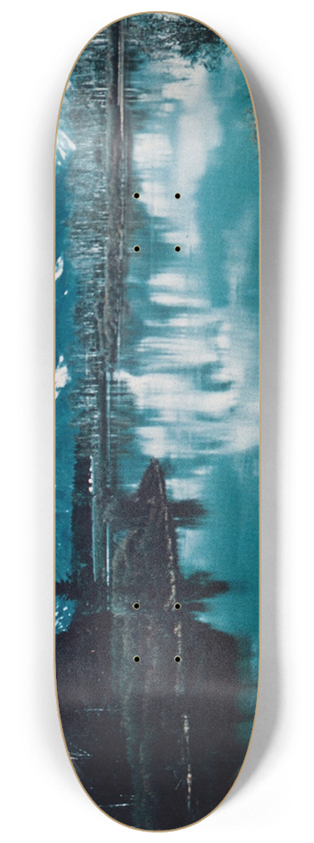 U.S. Information Agency - Scenically Yours, Grand Teton National Park, Mt. Moran, Wyoming. 8.25 inch art skate deck