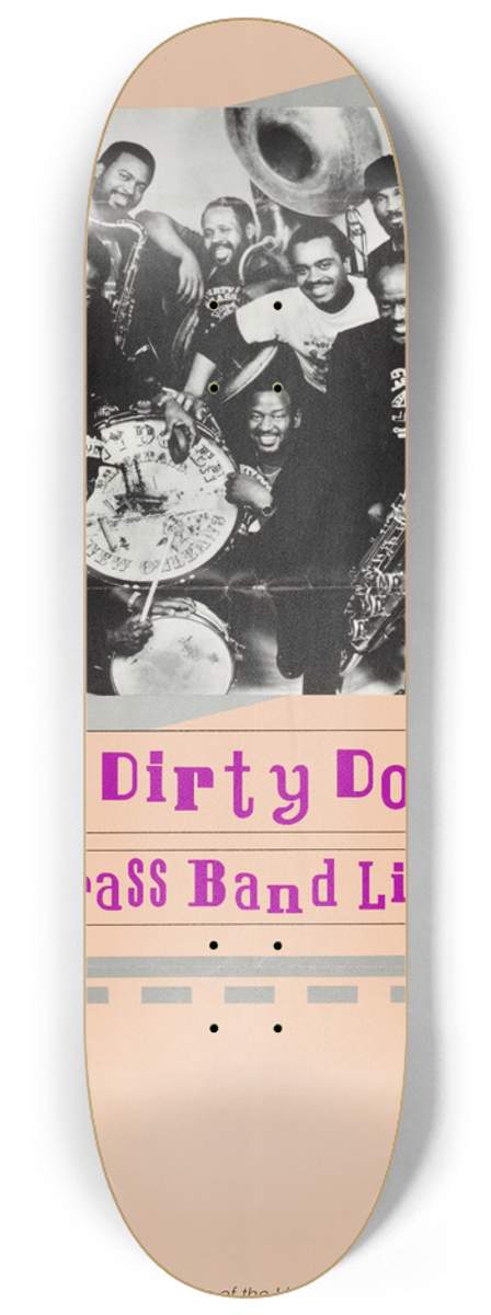 U.S. Information Agency - The Dirty Dozen Brass Band Live 8.25 inch art skate deck