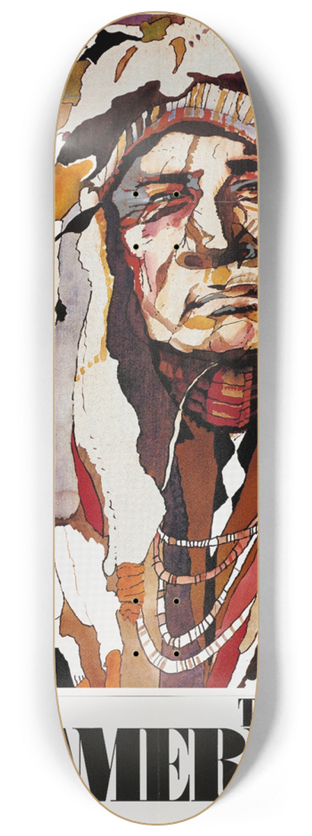 U.S. Information Agency - The Native American 8.25 inch art skate deck