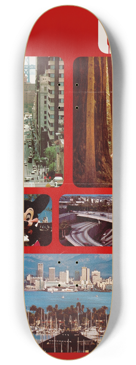 U.S. Information Agency - USA: California Attractions 8.25 inch art skate deck
