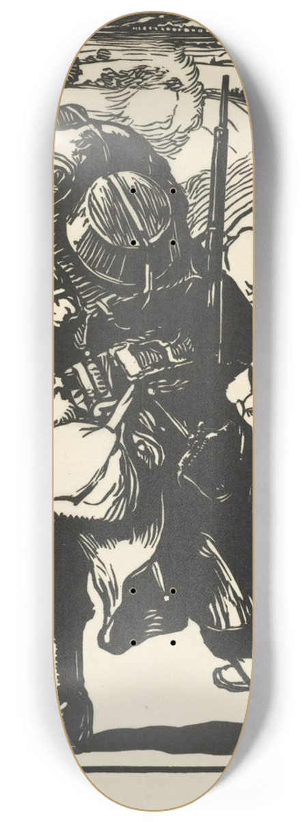 Auguste Louis Lepre - Le Concentration (The Concentration of Troops) 8.25 inch art skate deck