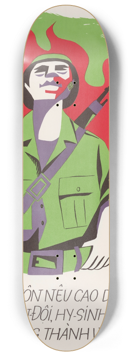 U.S. Information Agency - Vietnamese Armys Seven Commandments 8.25 inch art skate deck