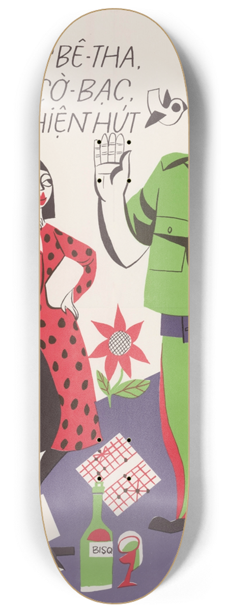 U.S. Information Agency - Vietnamese Armys Seven Commandments 8.25 inch art skate deck
