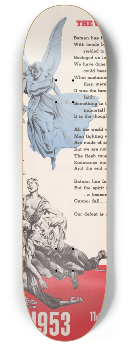 U.S. Information Agency - Voice of Bataan 8.25 inch art skate deck