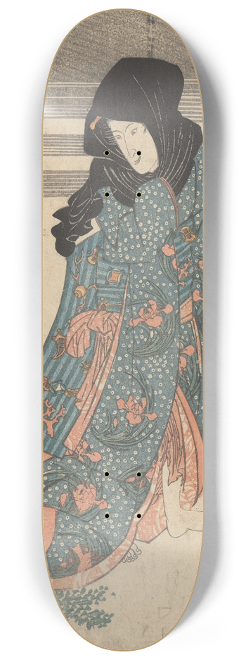 Utagawa Kunisada (Toyokuni III) - Actor Iwai Hanshiro in the Role of Oito 8.25 inch art skate deck
