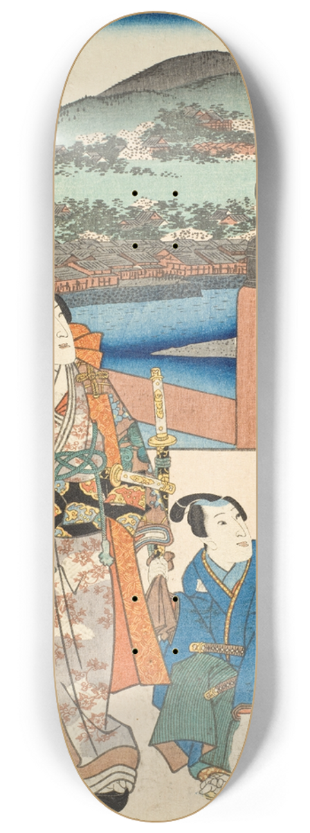 Utagawa Kunisada (Toyokuni III) - Kyoto; the End 8.25 inch art skate deck