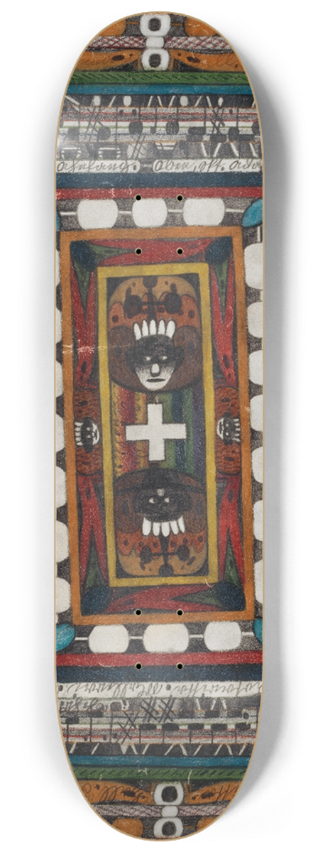 Adolf Wlfli - Die Geschfts=Verkehr, Handels und Industriereiche Insel, Korfu, im baltischen Meer 8.25 inch art skate deck