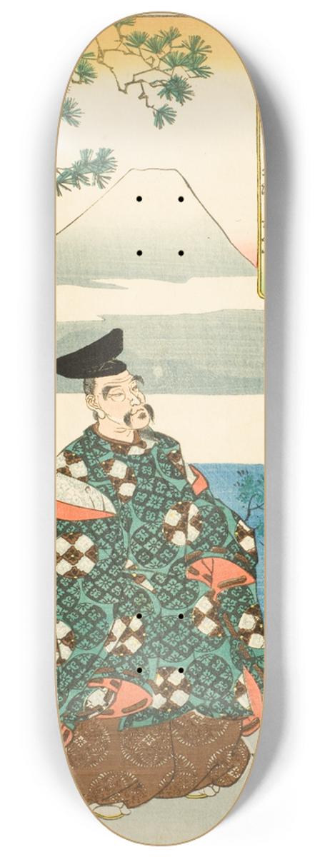 Utagawa Kuniyoshi - The Poet Yamabe no Akahito 8.25 inch art skate deck