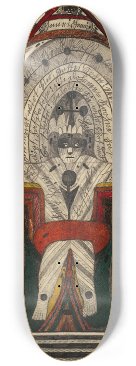 Adolf Wlfli - Die Kreuzigung meiner Wenigkeit, auf der Biskaya,=Haven=Insel, im stillen Ozean, im Spht=Sommer, 1,876 8.25 inch art skate deck