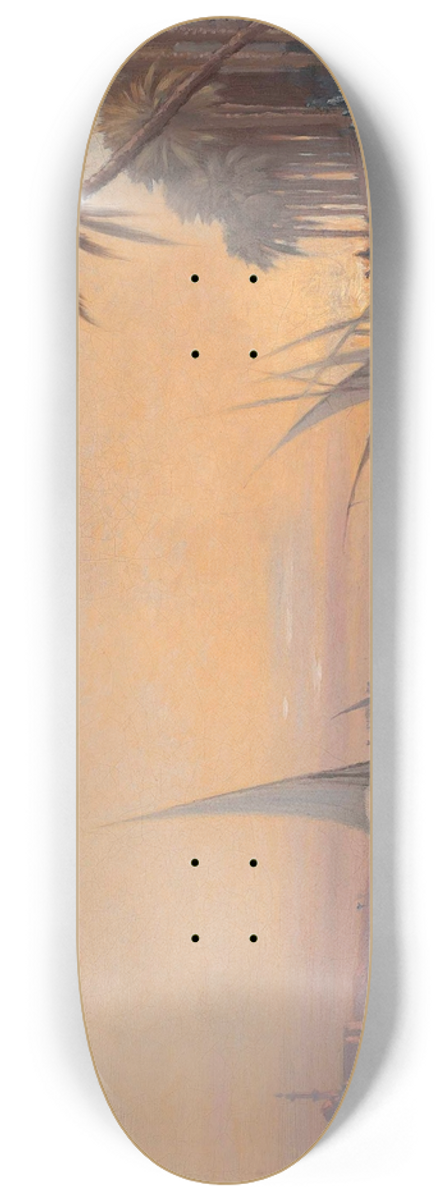 Auguste Louis Veillon - Arabs on banks of the Nile 8.25 inch art skate deck