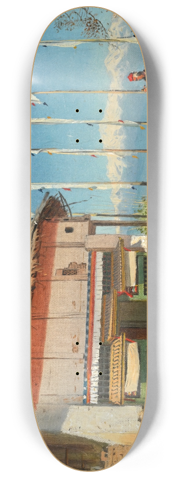 Vasily Vereshchagin - Buddhist Temple in Darjiling. Sikkim. 8.25 inch art skate deck